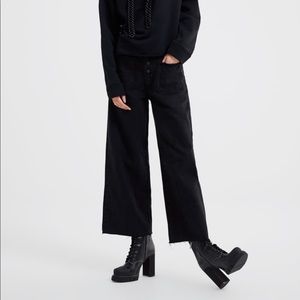 Zara 1975 Wide Leg Jeans size 28 (6) black